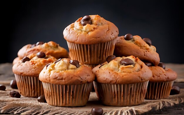 Cattura l'essenza dei muffin in uno scatto fotografico appetitoso sul cibo