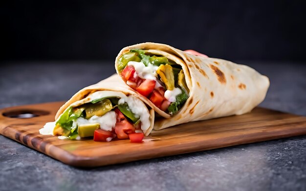 Cattura l'essenza del Burrito in un'affascinante ripresa fotografica di cibo