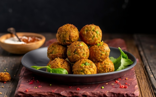 Cattura l'essenza del falafel in un'affascinante foto di cibo