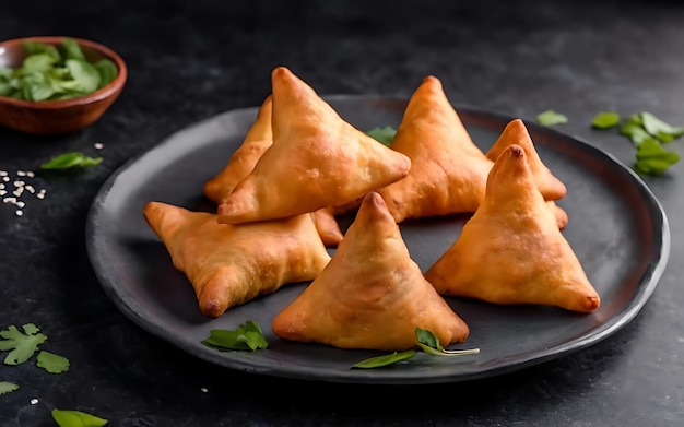 Cattura l'essenza della samosa in un'affascinante foto di cibo