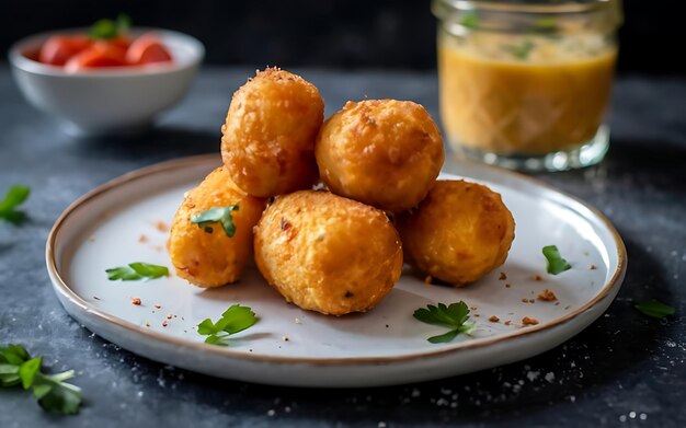 Cattura l'essenza delle Croquetas in un'affascinante foto di cibo