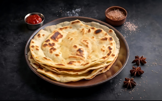 Cattura l'essenza di Chapati in un'affascinante foto di cibo