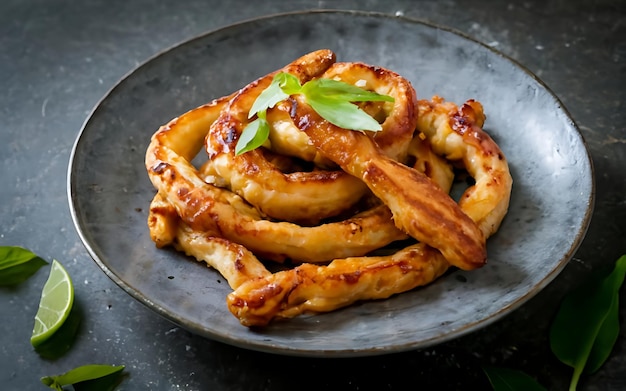 Cattura l'essenza di Pisang Goreng in un'affascinante ripresa fotografica di cibo.