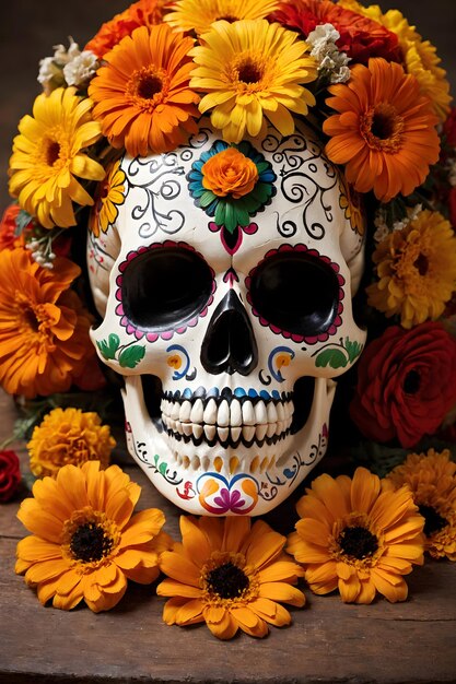 Catturare il giorno dell'anima dei morti in Artistic Sugar Skull