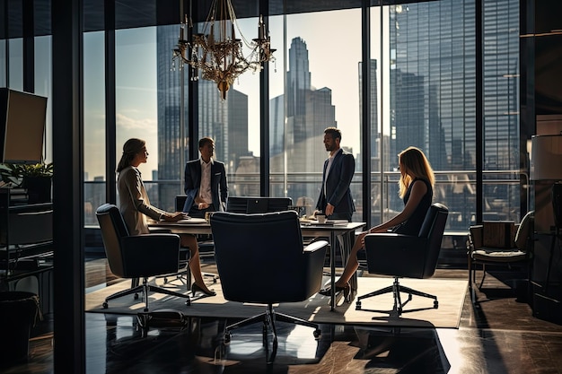 Catturare il successo Il mondo dinamico dei professionisti negli uffici moderni