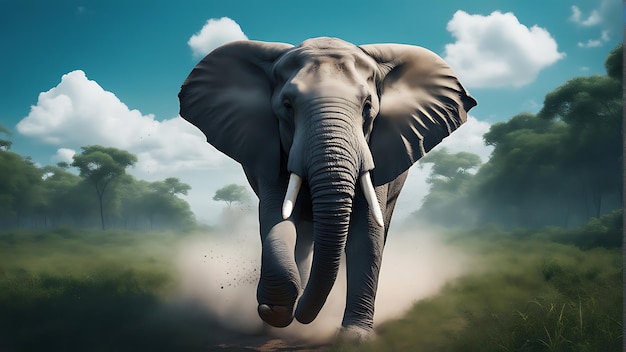 Catturare la bellezza della fauna selvatica Celebrare la Giornata Mondiale degli Animali con una straordinaria foto di stock di elefanti