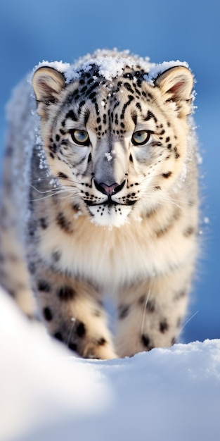 Catturare la maestosa bellezza di un leopardo delle nevi nella tundra