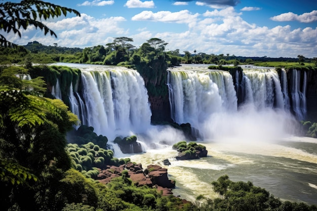 Catturare la maestosità Paesaggio mozzafiato Scatto delle cascate di Iguazu