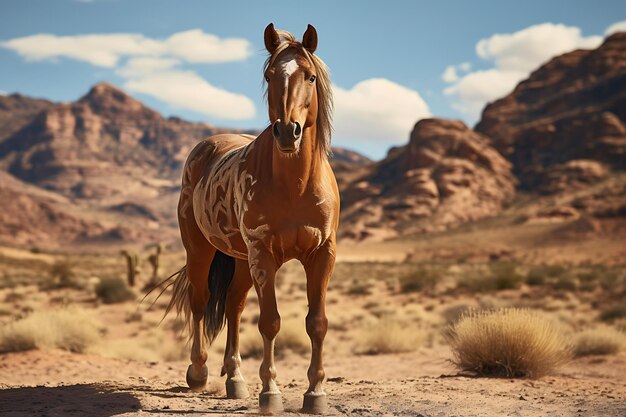 Cavallo a Monument Valley Arizona Stati Uniti d'America