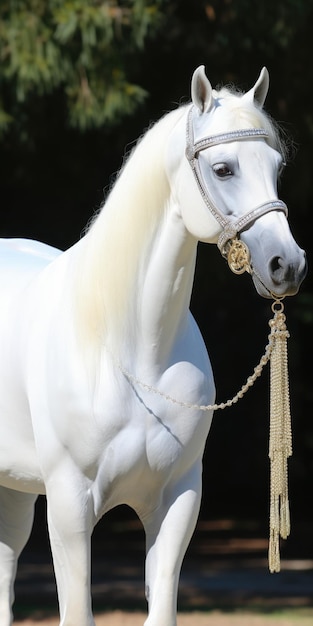 Cavallo bianco arabo