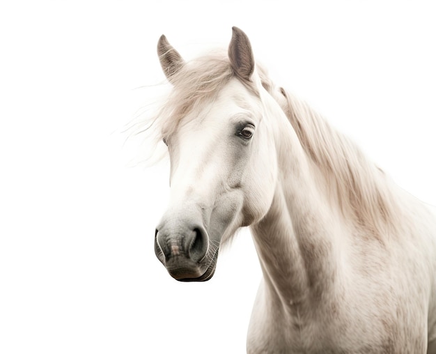 Cavallo bianco isolato su sfondo