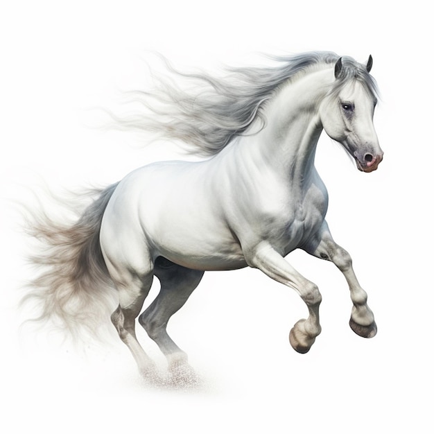 Cavallo bianco unicorno png sfondo bianco