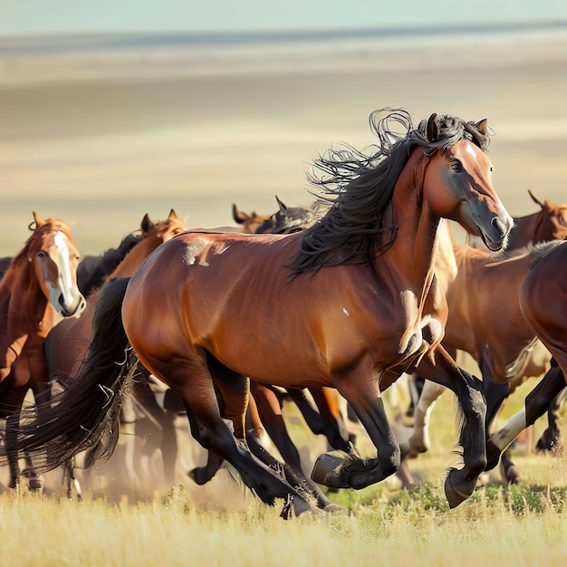Cavallo in corsa pony cavallo cavallo selvaggio stallone