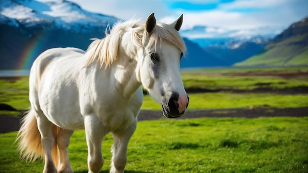 Cavallo islandese cavallo bianco
