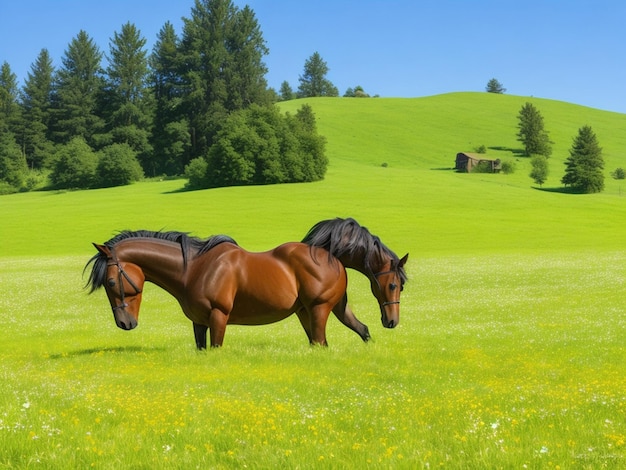 cavallo nel prato