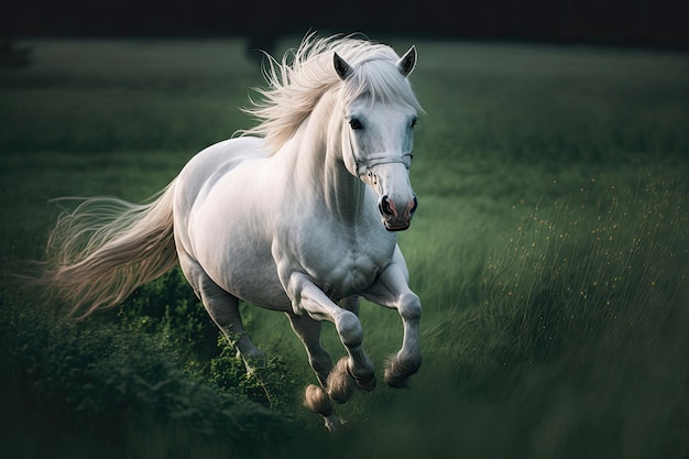 Cavallo sul campo Illustrazione AI Generativo