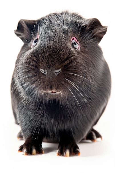 Cavia su sfondo bianco