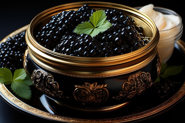 Caviar Delizia nel gusto salato e delicato del caviale, una pregiata prelibatezza del mareGenerato con AI