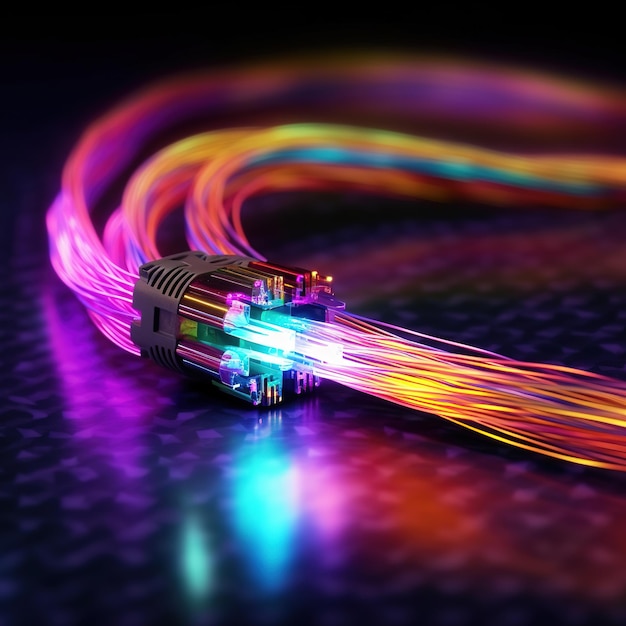 cavo in fibra ottica digitale con trasferimento dati ad alta velocità nei cavi
