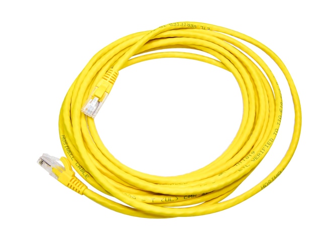 Cavo patch giallo con RJ45