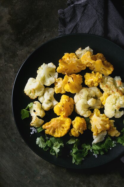 Cavolfiore bianco e giallo gratinato