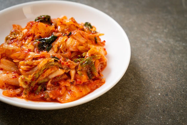 Cavolo Kimchi sul piatto