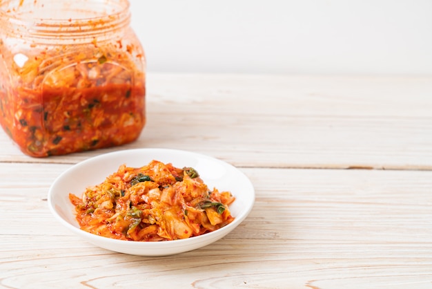 Cavolo Kimchi sul piatto