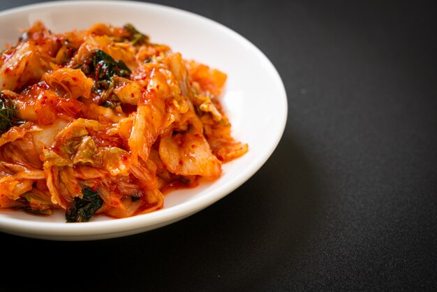 Cavolo kimchi sulla piastra