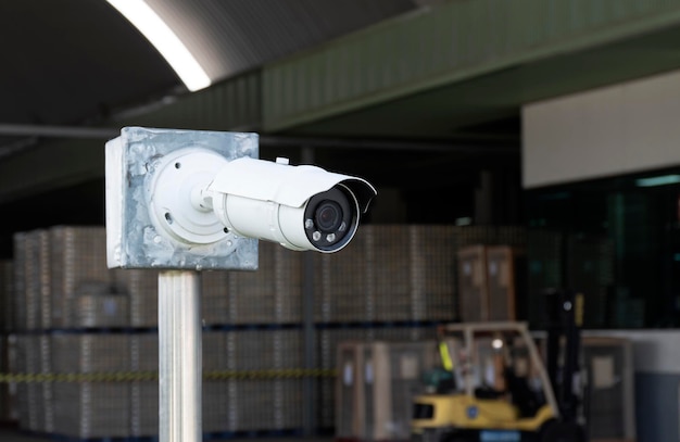 CCTV bianco per esterni su palo