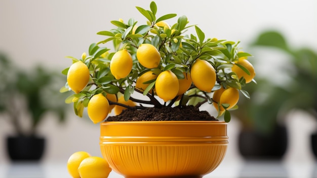 cedro con un albero sullo sfondo bianco del piatto