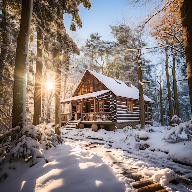 Celebra la decorazione festiva del Natale e la gioia delle vacanze nel paese delle meraviglie invernali Buon anno nuovo