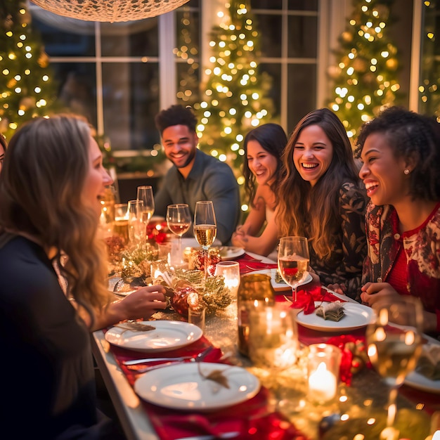 Celebra la decorazione festiva del Natale e la gioia delle vacanze nel paese delle meraviglie invernali Buon anno nuovo