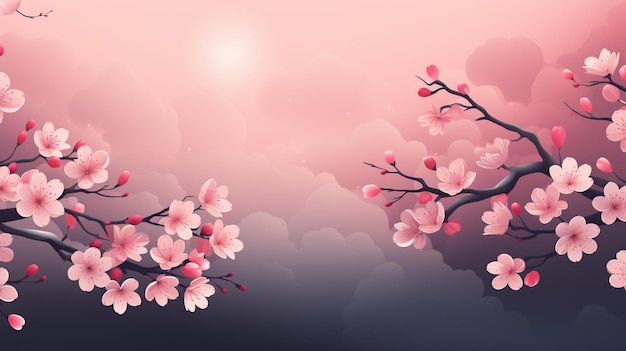 Celebrando la bellezza effimera della natura l'incantevole fascino dei fiori di ciliegio in primavera una sinfonia di fiori rosa che annuncia il rinnovamento la serenità e la grazia senza tempo della fugace eleganza floreale