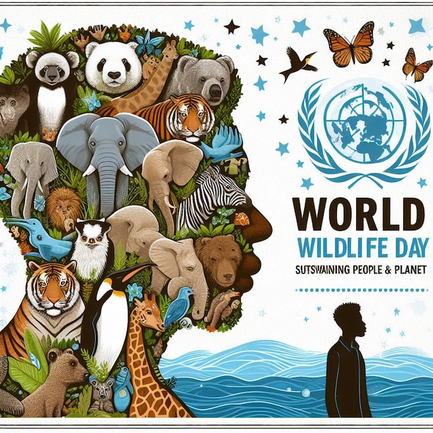 celebrando lo splendore della natura il banner della giornata mondiale della fauna selvatica ti invita ad apprezzare il nostro globale