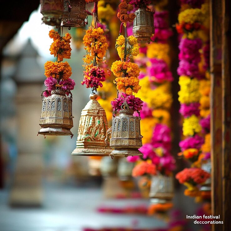 Celebrating Sharad Purnima Vibrant Indian Festival Decorations