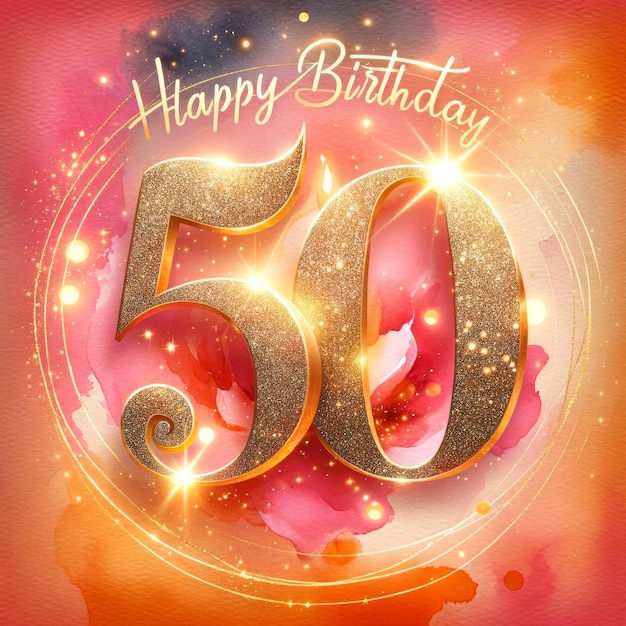 Celebrazione del 50esimo compleanno di Warm Golden Glitter