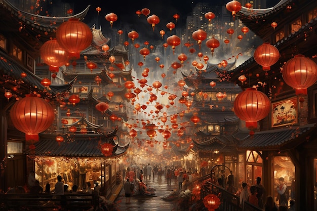 Celebrazione del Capodanno cinese creata con l'IA generativa