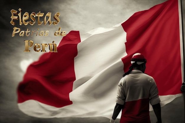 Celebrazione del Giorno dell'Indipendenza del Perù 28 luglio Felices Fiestas Patrias o festa dell'ammirazione della libertà dell'orgoglio peruviano IA generativa