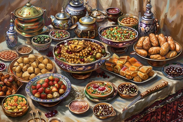 Celebrazione dell'Eid ul Adha Cartella di auguri Schema festivo elegante