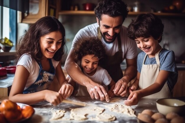 Celebrazione della famiglia del patrimonio ispanico Scena familiare carina