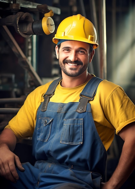 Celebrazione della festa del lavoro gioiosa abbraccio del lavoro