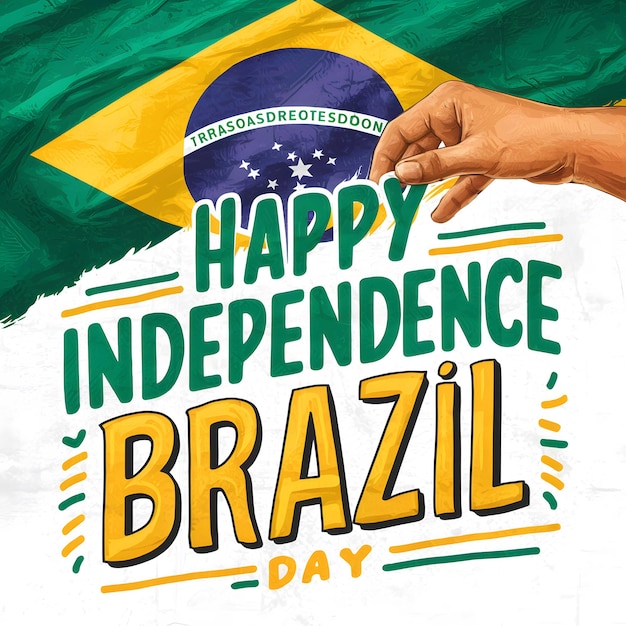 Celebrazione della Giornata dell'Indipendenza brasiliana Illustrazione artistica Poster della Giornada dell'Inindipendenza brasiliana
