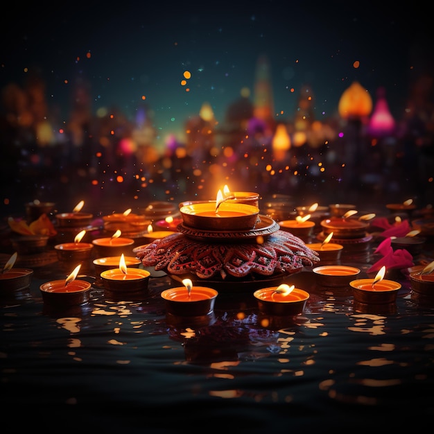 celebrazione di diwali dia hindi tradizione indiana