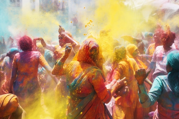 Celebrazione di Holi in India