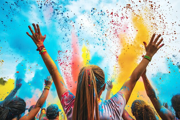 Celebrazione gioiosa della festa di Holi