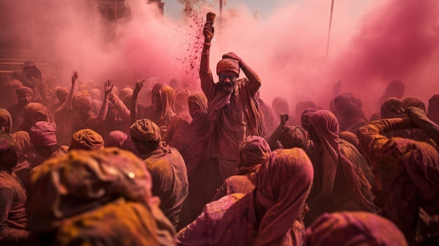 Celebrazione Holi in India