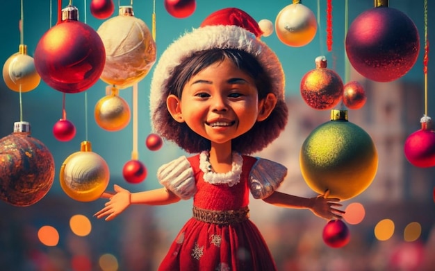 Celebrazione natalizia multiculturale con diverse tradizioni che celebrano il Natale