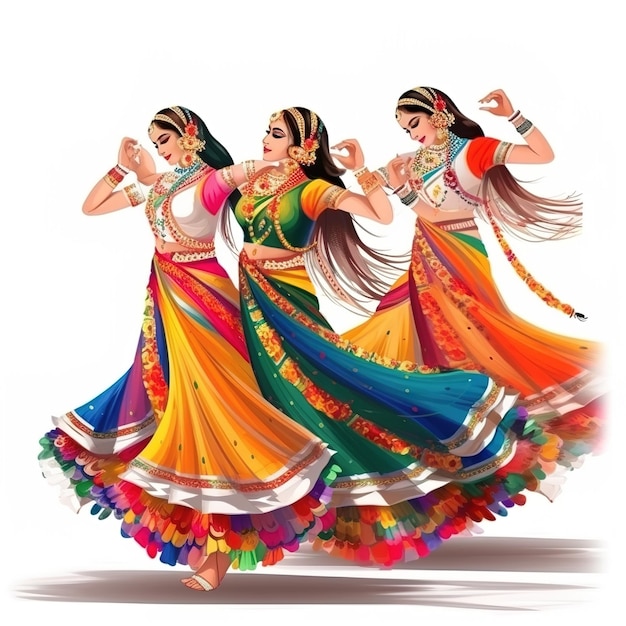 Celebrazione notturna di Dandiya su navratri