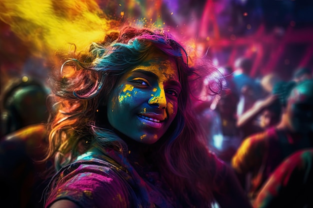 Celebrazioni del festival di Holi a Nandgaon India Ogni stato indiano celebra Holi in modo diverso Festa dei colori in India