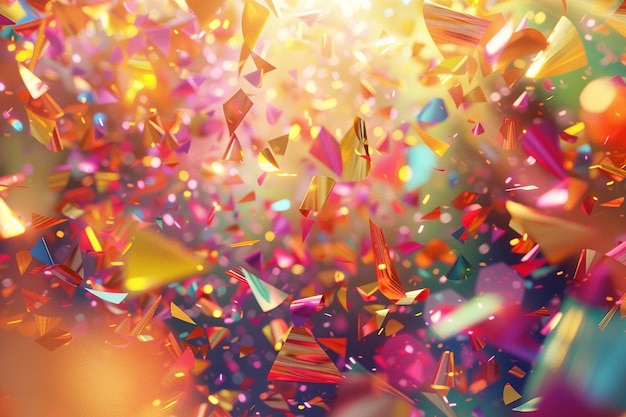 Celebrazioni gioiose piene di confetti colorati